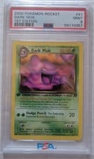 Pokémon 2000 Dark Muk #41 Team Rocket 1st Edition Mint PSA 9