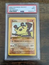 2000 Team Rocket: 1st Edition Mankey 61/182 - PSA 9 Mint