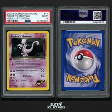 Rocket's Mewtwo 14/132 Holo 1st Edition - PSA 9 (Gym Challenge)