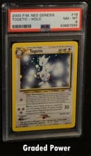 Neo Genesis Unlimited Togetic PSA 8 HOLO (7599) 16/111 Pokemon