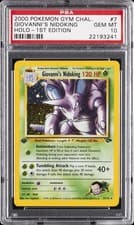2000 POKEMON GYM CHALLENGE HOLO-1ST EDITION #7 GIOVANNI'S NIDOKING PSA 10