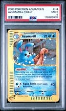 Pokemon Azumarill Aquapolis Holo Rare #H4 - PSA 9 MINT (NEW CERT)