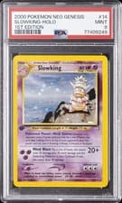 2000 POKEMON NEO GENESIS 1ST EDITION #14 SLOWKING-HOLO PSA 9