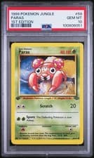 PSA 10 GEM MINT -🔥1999 WoTC VINTAGE 1ST EDITION🔥 POKEMON JUNGLE - PARAS 59/64