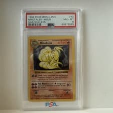 Pokemon Ninetales Base Set Shadowless #12 Holo Rare PSA 8 NM/MT