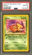 Pokemon Neo Revelation 1st Edition Paras 47/64 PSA 10 GEM MINT