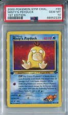 PSA 10 Pokemon 2000 1st Edition Misty's Psyduck Gym Challenge 90 GEM MINT