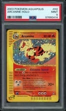 Pokemon Arcanine Aquapolis Holo Rare #H2 PSA 9 Mint