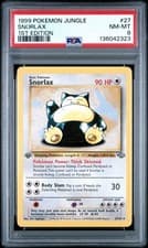 Pokemon 1999 1st Edition Jungle Snorlax 27/64 PSA 8