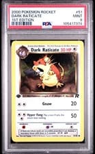 Pokemon Team Rocket 1st Edition #51/82 - DARK RATICATE - PSA 9 MINT #105417374