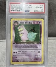 Dark Slowbro Team Rocket Holo Card 12/82 1st Edition PSA 10