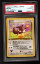 Pokemon PSA 10 Eevee 51 1st Edition 1999 Jungle Gem Mint Vintage