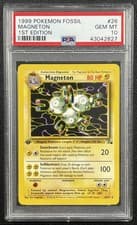 1999 Pokemon Card Fossil Set 1st Edition Magneton #26 PSA 10 English 26/62 Rare