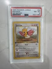 PSA 8 NM/MT 1999 POKEMON JUNGLE #62 SPEAROW 1ST EDITION ENGLISH