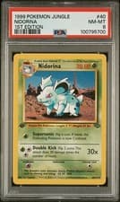 PSA 8 NM/MT 1999 POKEMON JUNGLE NIDORINA #40 1ST EDITION ENGLISH