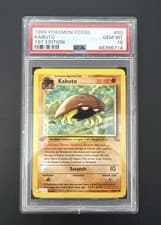 Pokémon Fossil 1999 Kabuto 1st Edition #50/62 PSA 10 Gem MT