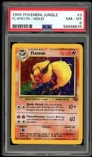 1999 Pokemon Jungle #3 Flareon Holo unlimited PSA 8 NM-MT