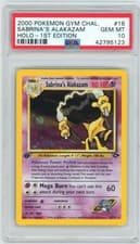 PSA 10 1st Edition Sabrina's Alakazam 16/132 Gym Challenge Pokemon 2000