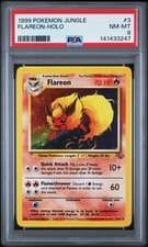 PSA 8 Flareon Holo Rare #3 1999 Pokemon Jungle 141433247