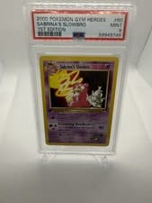 2000 Pokemon Sabrina's Slowbro Gym Heroes 1st Edition #60 PSA 9