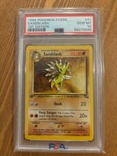1999 POKEMON FOSSIL 1ST EDITION #41 SANDSLASH PSA 10 GEM MT