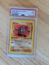 GEODUDE PSA 9 1999 POKEMON TCG FOSSIL #47 1ST EDITION MINT