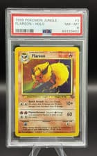 1999 Pokémon Jungle Flareon Holo 3/64 PSA 8 NM-MT WOTC Vintage Eeveelution