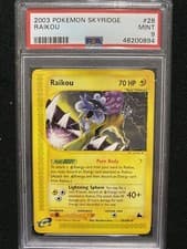 2003 Pokemon Skyridge Raikou 28/144 PSA 9 Mint