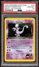 PSA 10 GEM MINT Rocket's Mewtwo 14/132 Gym Challenge 1ST EDITION Pokemon Card