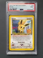 Pokémon TCG 1st Edition PSA 9 MINT Neo Discovery Eevee **NON HOLO** 38/75