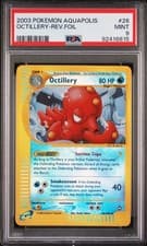 Pokemon WotC Aquapolis Reverse Holo Card #26 Octillery PSA 9