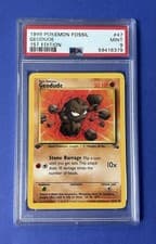 1999 Pokemon Fossil Geodude 1st Edition #47 PSA 9 MINT