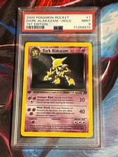 2000 Pokemon 1st Edition Team Rocket 1/82 Dark Alakazam Holo PSA 9