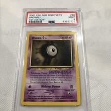 PSA 9 MINT Unown I Neo Discovery 1st Edition Common Pokemon Card 68/75
