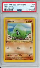 PSA 9 MINT 2001 POKEMON NEO DISCOVERY LARVITAR #57 1ST EDITION ENGLISH