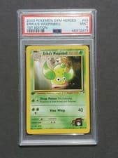 PSA 9 1ST EDITION ERIKA'S WEEPINBELL 49/132 GYM HEROES SET - MINT