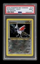 2000 POKEMON NEO GENESIS 1ST EDITION #13 SKARMORY-HOLO PSA 9