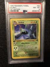 Pokemon 1999 Fossil GOLBAT 1st Edition #34 PSA 8 RARE