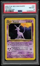 ESPEON 2001 Pokemon Neo Discovery 1st Edition #20/75 PSA 8