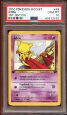 PSA 10 GEM MINT Abra 49/82 Team Rocket 1ST EDITION Pokemon Card