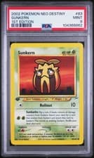 SUNKERN #83 2002 Pokemon 1ST EDITION NEO DESTINY WOTC PSA 9