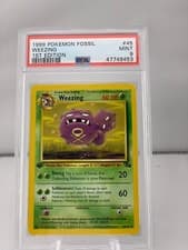 Pokemon 1999 Fossil WEEZING 1st Edition #45 PSA 9 Mint RARE