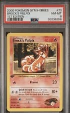 Pokemon Gym Heroes #73 - Brock's Vulpix - MINT - 1st Edition - PSA 8