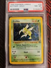 Pokémon Scyther TCG Jungle Set Holo Rare Card 10/64 PSA 8 NM-MT WOTC