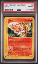 Pokemon WotC Aquapolis Card #10 Entei PSA 8