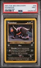 2001 POKEMON NEO DISCOVERY 39 HOUNDOUR 1ST EDITION PSA 9 MINT