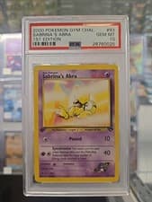 2000 POKEMON GYM CHALLENGE 1ST EDITION #93 SABRINA'S ABRA PSA 10