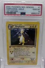 Pokemon Ampharos Neo Genesis 1st Edition Holo Rare #1 PSA 10 Gem Mint