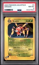 Pokemon PSA 8 Ariados 3/147 Aquapolis Rare 2003 eReader Near Mint