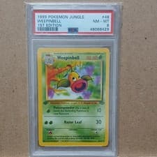 Pokémon Weepinbell Jungle 48/64 1st Edition Uncommon Regular PSA 8 English